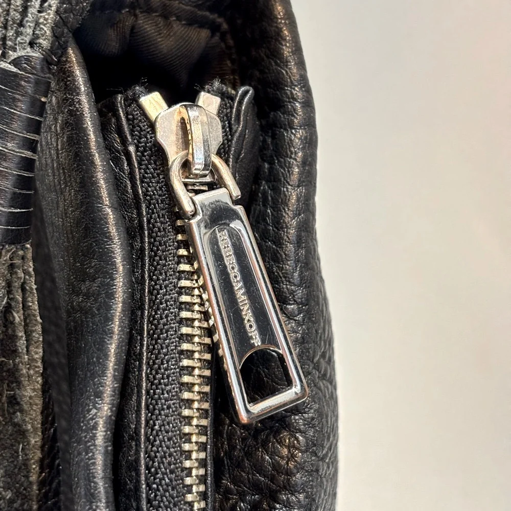 Rebecca‎ Minkoff Julian Half Moon Black Leather Crossbody Bag